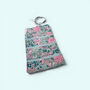 Cotton Jewellery Roll | Ditsy Duck Egg Blue And Pink Floral, thumbnail 3 of 6