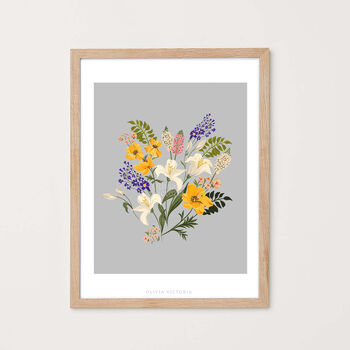 Personalised Meaningful Bouquet Print, 3 of 3