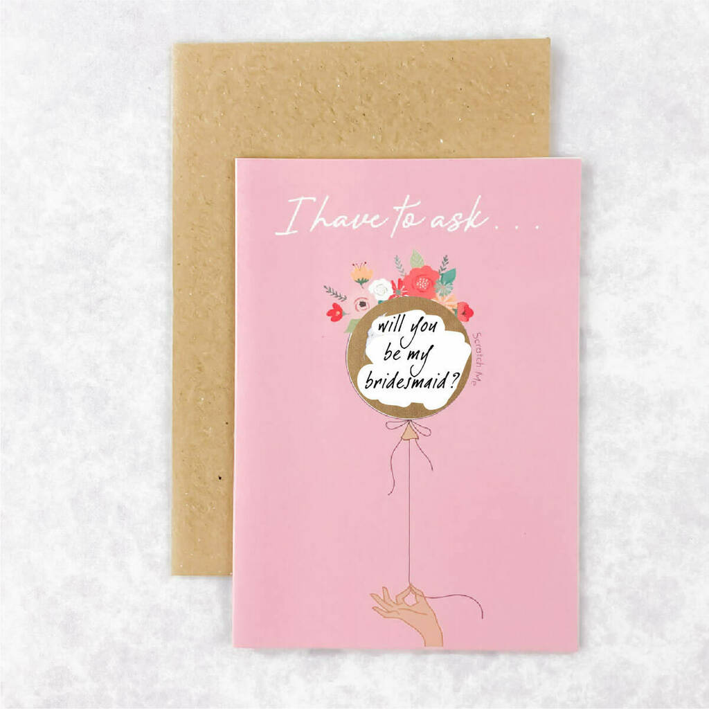 Be My Bridesmaid Scratch Reveal Card, 1 of 4