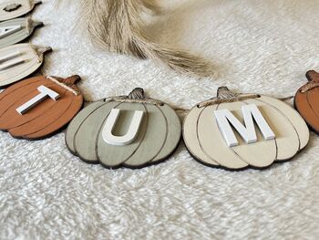 Wooden Autumn Bunting Decorations, 2 of 5