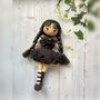 Wednesday Addams Doll, Handmade Crochet Doll, thumbnail 4 of 8