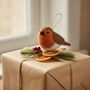 Handmade Felt Pamela The Robin Hanging Decoration, thumbnail 3 of 4