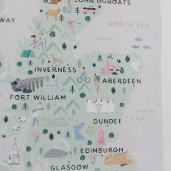 Scotland Illustrated Map, 5 of 6