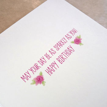 'Sparkly As You' Gold Glitter Letter Birthday Card, 2 of 4