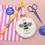 'Bee Happy' Mini Cross Stitch Kit, thumbnail 1 of 8