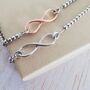 Silver And Rose Gold Infinity Slider Bracelet –Maid Of Honour Thank You, thumbnail 3 of 6
