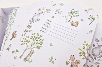 30 Woodland Theme Baby's First Year Milestone Cards, 5 of 12