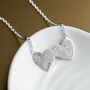Personalised Fingerprint Double Heart Necklace, thumbnail 1 of 5