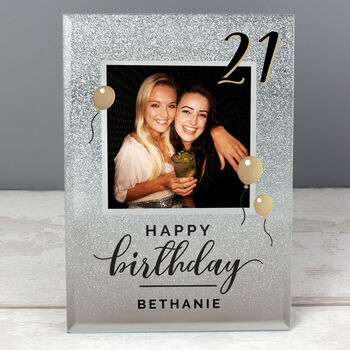 Personalised 18th Birthday Glitter Glass Photo Frame, 3 of 8