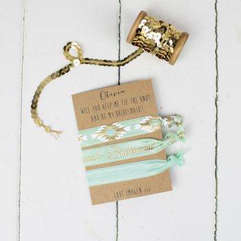 Will You Be My Bridesmaid Hair Tie Card, 4 of 6