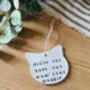 Best Cat Mum, Personalised Mother's Day Gift, From The Cat Mother's Day Keepsake, thumbnail 1 of 2