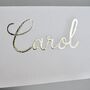 Handmade Gold Leaf Personalised Name Birthday Card, thumbnail 3 of 8