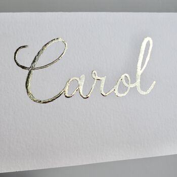 Handmade Gold Leaf Personalised Name Birthday Card, 3 of 8