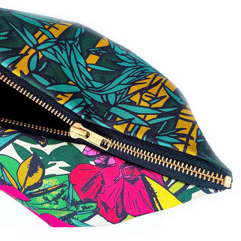 Cosmetic Bag Large Washable Makeup Pouch Tropical, 3 of 12