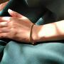 Emerald Gemstone Gold Vermeil Plated Tennis Bracelet, thumbnail 2 of 9