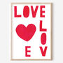 'Double Love' Love Typography Art Print, thumbnail 1 of 2