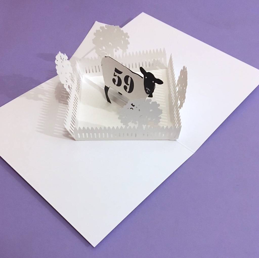 personalised name and age pop up sheep birthday card by paperfiction | notonthehighstreet.com