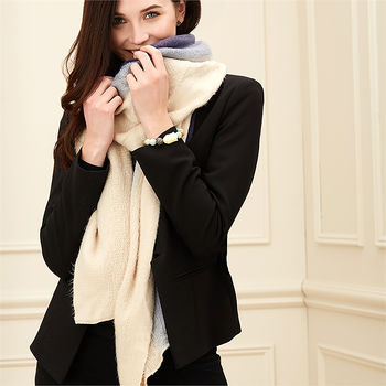 Plush Ombre Long Scarf, Various Colours, 2 of 5