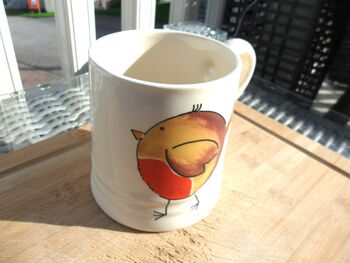 Tankard Mug In Cheeky Christmas Robin Redbreast Design, 10 of 10