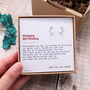 Happy Birthday Poem Daisy Flower Earrings, thumbnail 1 of 4