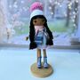 Handmade Crochet Dark Skin Doll, thumbnail 6 of 12