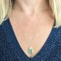 The Duo Aquamarine Necklace, Sterling Silver, thumbnail 7 of 11