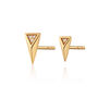 Rebel Mismatched Stud Earrings, Sterling Silver Or Gold Plated, thumbnail 2 of 6