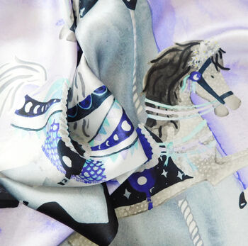 Le Carrousel De La Lune Print Silk Scarf, 3 of 6