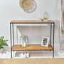 Industrial Console Table With Wood And Metal, thumbnail 2 of 7