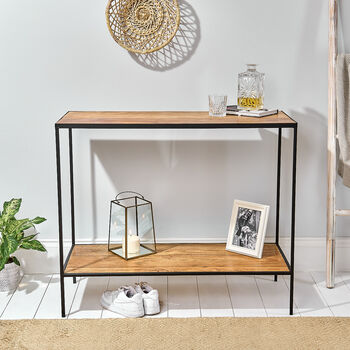 Industrial Console Table With Wood And Metal, 2 of 7