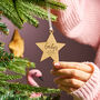 Baby's First Christmas Engraved Star Decoration, thumbnail 2 of 3