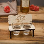 Personalised Bench With Shot Glasses For Couple, thumbnail 1 of 3