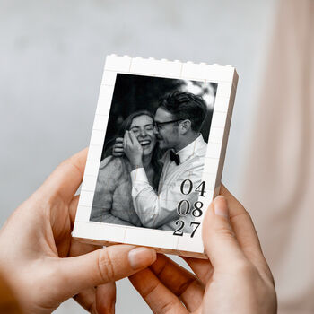 Personalised Anniversary Keepsake Photo Couples Block, 5 of 10