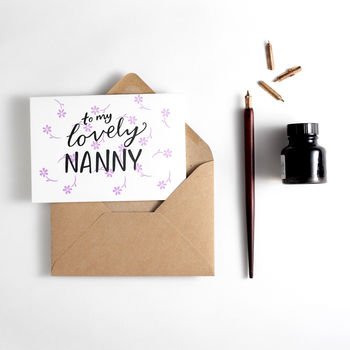 'To My Lovely Nanny' Mother's Day Card, 2 of 2