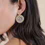 Woven Disc French Hooks Earrings, thumbnail 1 of 3