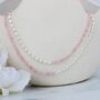 Rose Quartz Necklace Or Double Stranded Bracelet In Sterling Silver, thumbnail 8 of 10