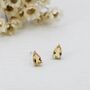 Sterling Silver Genuine Citrine Crystal Droplet Stud Earrings, thumbnail 6 of 12