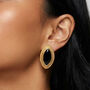 Black Stone Big Statement Stud Earrings, thumbnail 1 of 4
