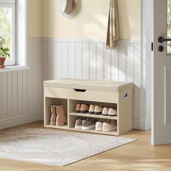 Shoe Bench With Hidden Storage And Padded Seat, 2 of 12