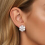 Women's Sterling Silver Bridal Flower Stud Earrings, Wedding Jewellery, thumbnail 1 of 4