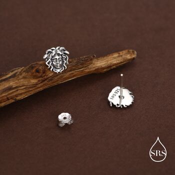 Sterling Silver Medusa Head Stud Earrings, 2 of 12