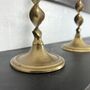 Pair Of Vintage Brass Barley Twist Candlesticks, thumbnail 4 of 5