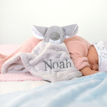 Personalised Unisex Koala Comforter And Blanket Set, 4 of 10
