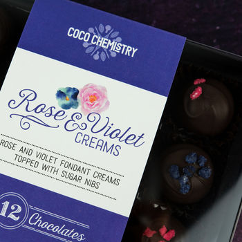 Rose And Violet Cream Truffle Box, 6 of 6