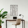Modern Metal Forest Wall Art Panel For Living Room Bedroom Or Hallway Decor, thumbnail 6 of 11