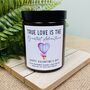 Personalised Love's An Adventure Valentines Candle, thumbnail 1 of 4