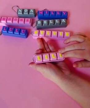 Personalised Fidget Clicker Keyring | Custom Name Keyring Gift | Sensory Clicker Bag Charm, 2 of 8