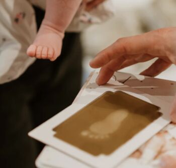 Hardcover Hand Print Baby Giftboxed Memory Book, 5 of 6