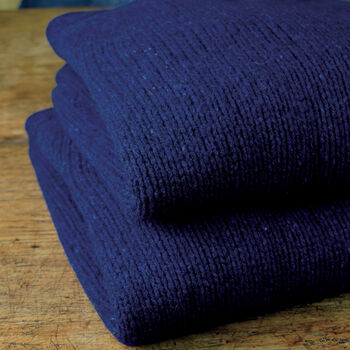 Fraser Navy Chunky Supersoft Lambswool Scottish Jumper, 6 of 9