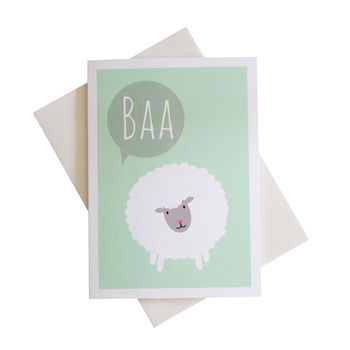 'Baa' Sheep Birthday Card, 2 of 2